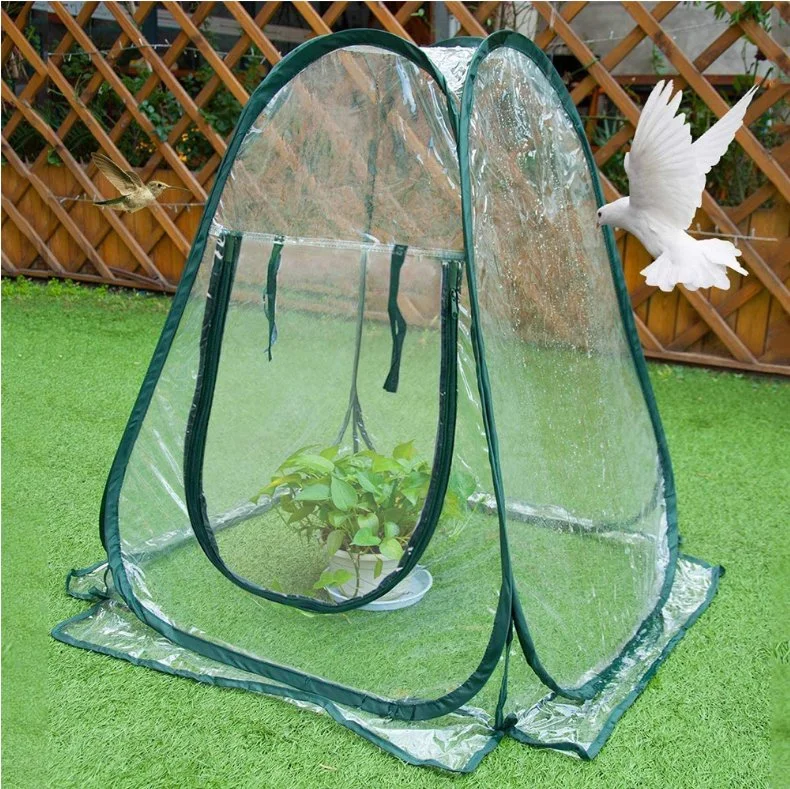 Mini Pop up Greenhouse with Clear Cover Protected Plant Grow House Portable Flower Tent Shelter for Garden Outdoor Backyard