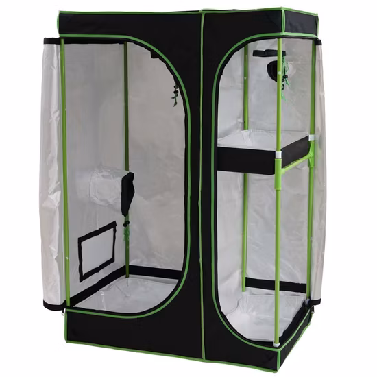 Tente de culture péflective multi-chambres 2 en 1 pour système de culture hydroponique intérieure